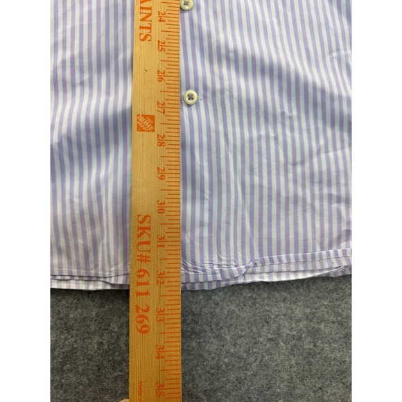 Peter Millar Mens Extra Large Purple Dress Shirt Button Down Long Sleeve - Picture 6 of 7